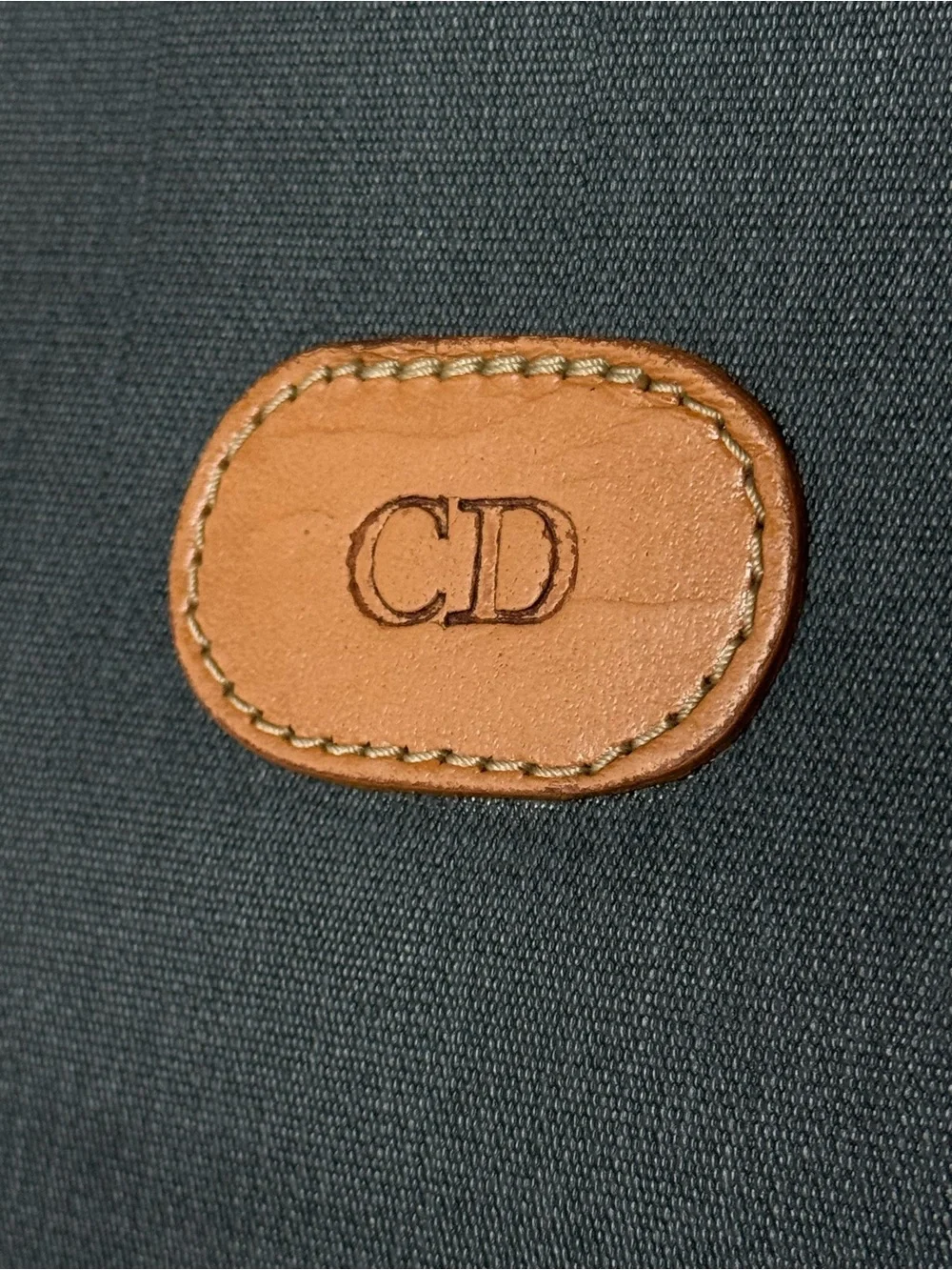 Christian Dior Vintage CD Logo Canvas Leather Toiletry Bag / Clutch Black - Picture 9 of 10